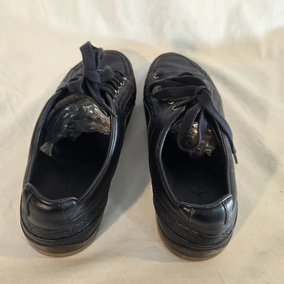 Gucci Men's Size 8C Blue Leather Logo Low Top Trainer Sneakers Shoes EUC - Picture 5 of 8